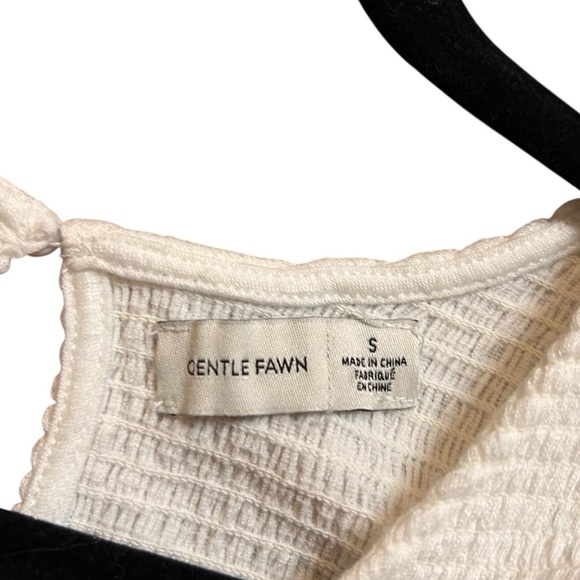 Gentle Fawn Women's White Flutter Sleeve Top- Size Small - Picture 8 of 9